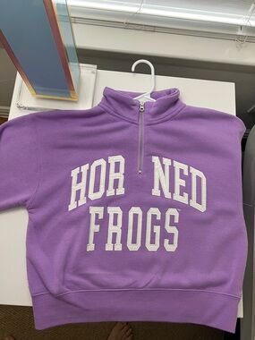 Purple 'Horned Frogs' Half-Zip Pullover Sweatshirt